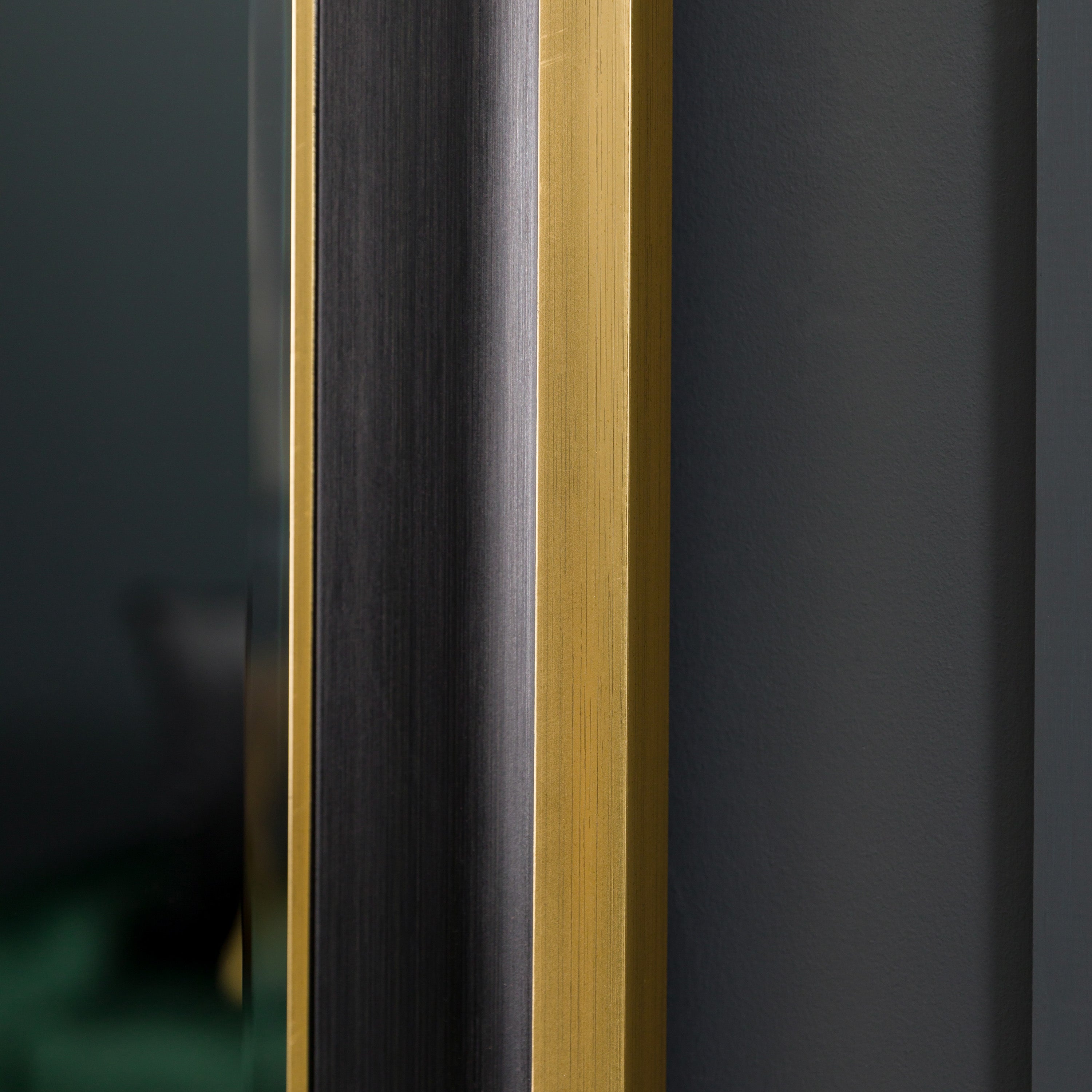 Glenora Black & Gold Rectangle Mirror